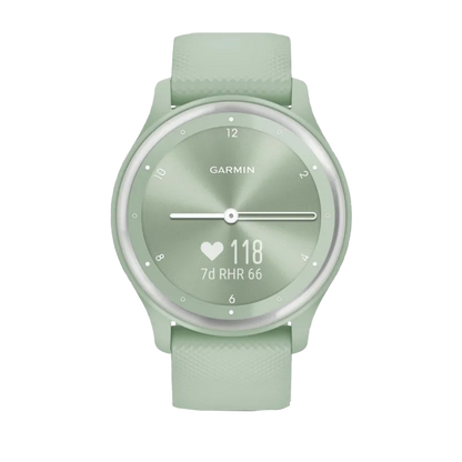 Garmin Vívomove Sport Cool Mint Case and Silicone Band with Silver Accents (Garmin Certified Refurbished) by Garmin