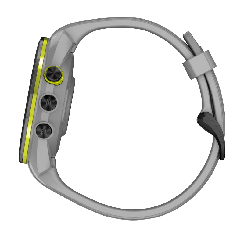 Garmin Approach S70, 42 mm Black/Amp Yellow Ceramic Bezel with Powder Gray Silicone Band (010-02746-01) by Garmin