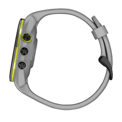 Garmin Approach S70, 42 mm Black/Amp Yellow Ceramic Bezel with Powder Gray Silicone Band (010-02746-01) by Garmin