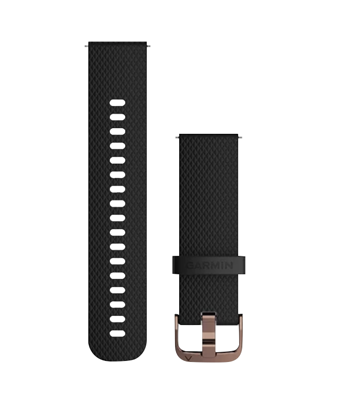 Garmin Quick Release Band (20 mm) Black with Rose Gold Hardware (010-12691-03) by Garmin