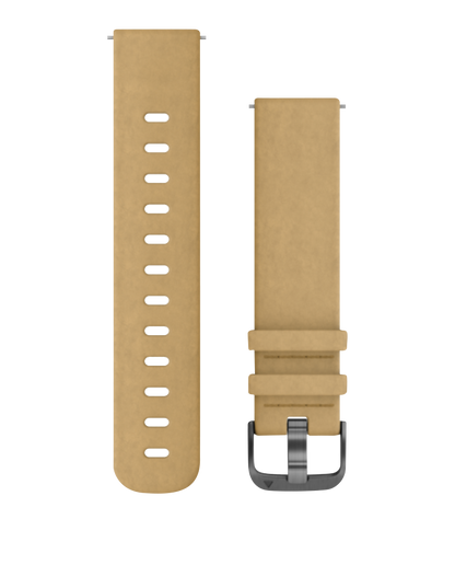 Garmin Quick Release Band (20 mm) Tan Suede with Slate Hardware (010-12691-04) by Garmin