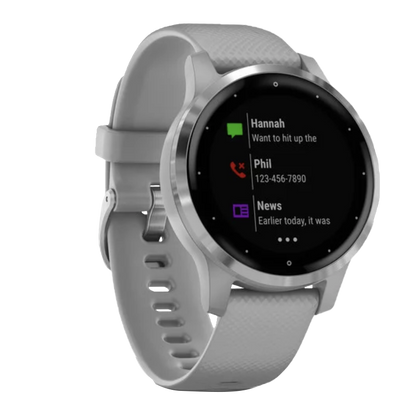 Garmin Vivoactive 4S - Silver with Gray Band (010-02172-01) by Garmin