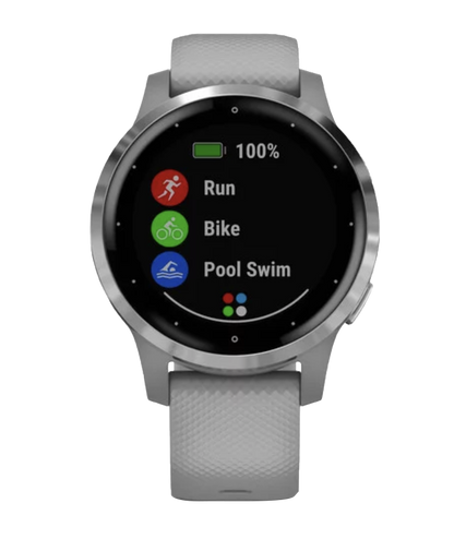 Garmin Vivoactive 4S - Silver with Gray Band (010-02172-01) by Garmin