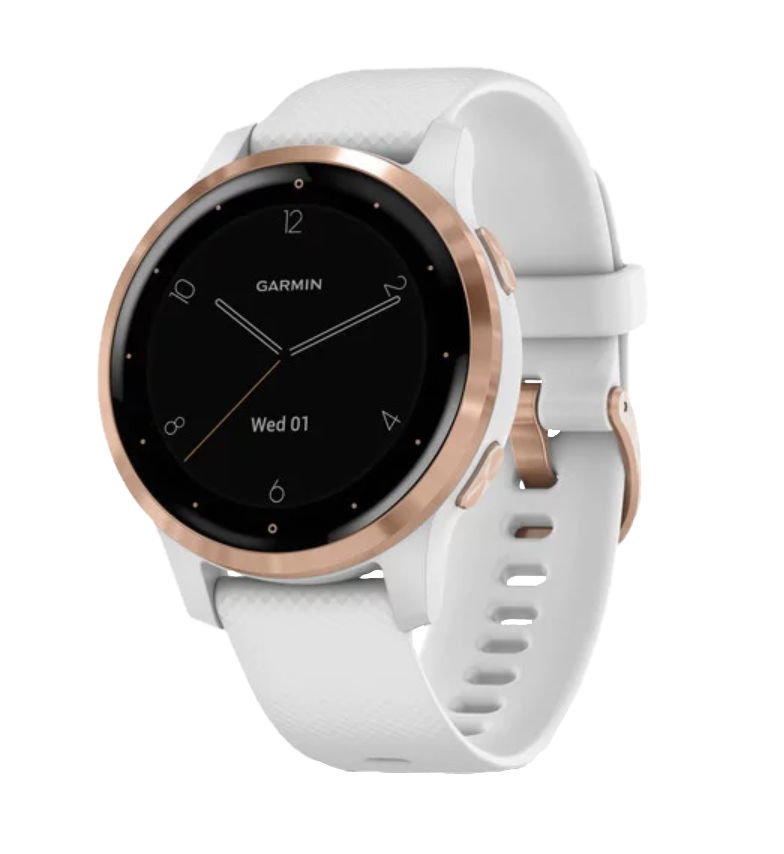 Garmin Vivoactive 4S - Rose Gold with White Band (010-02172-21) by Garmin