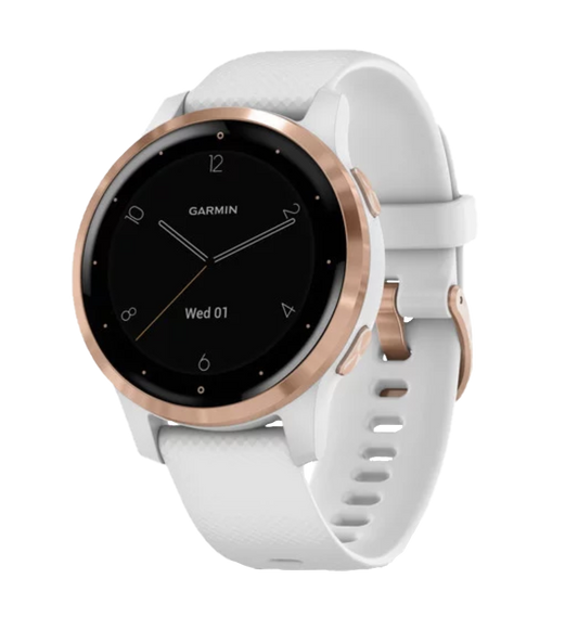 Garmin Vivoactive 4S - Rose Gold with White Band (010-02172-21) by Garmin