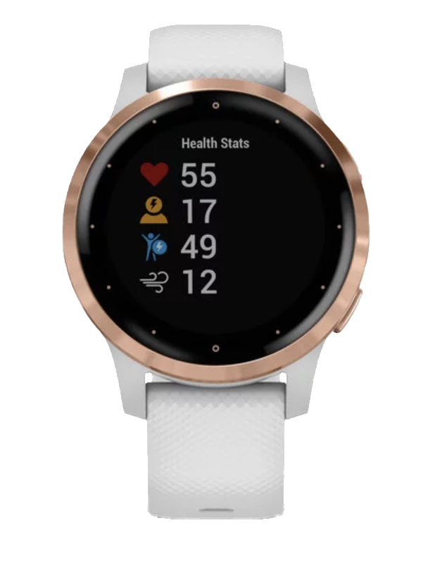 Garmin Vivoactive 4S - Rose Gold with White Band (010-02172-21) by Garmin