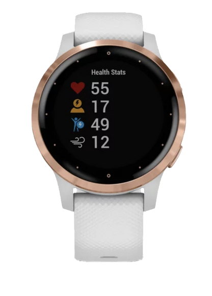 Garmin Vivoactive 4S - Rose Gold with White Band (010-02172-21) by Garmin