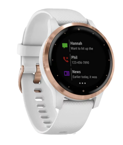 Garmin Vivoactive 4S - Rose Gold with White Band (010-02172-21) by Garmin