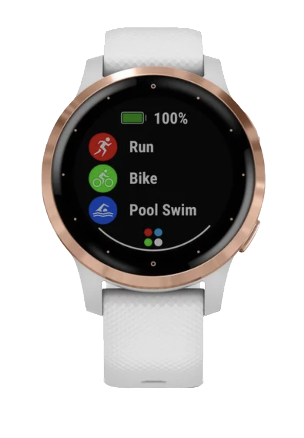 Garmin Vivoactive 4S - Rose Gold with White Band (010-02172-21) by Garmin