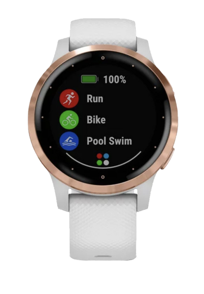 Garmin Vivoactive 4S - Rose Gold with White Band (010-02172-21) by Garmin