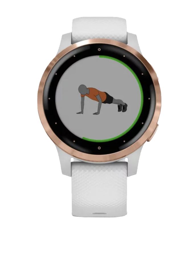 Garmin Vivoactive 4S - Rose Gold with White Band (010-02172-21) by Garmin