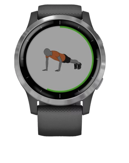 Garmin Vivoactive 4 - Silver with Shadow Gray Band (010-02174-01) by Garmin