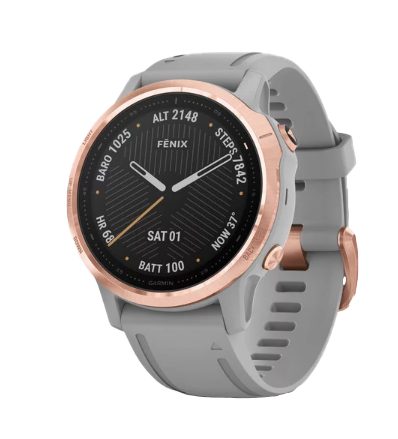 Garmin Fenix 6S Sapphire Rose Goldtone with Powder Gray Band (010-02159-20) by Garmin