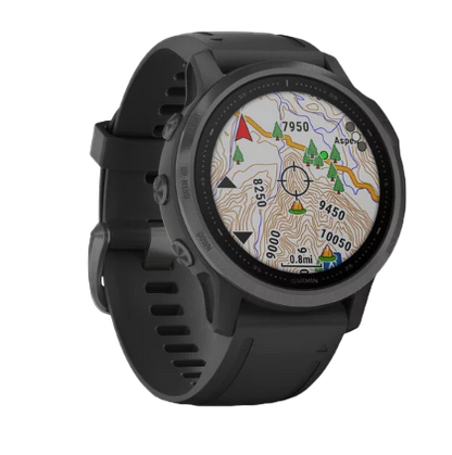 Garmin Fenix 6S Sapphire Carbon Gray DLC with Black Band (010-02159-24) by Garmin