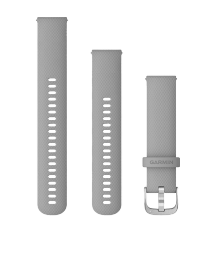 Garmin Quick Release Bands (20 mm) Powder Gray with Silver Hardware (010-12924-00) by Garmin