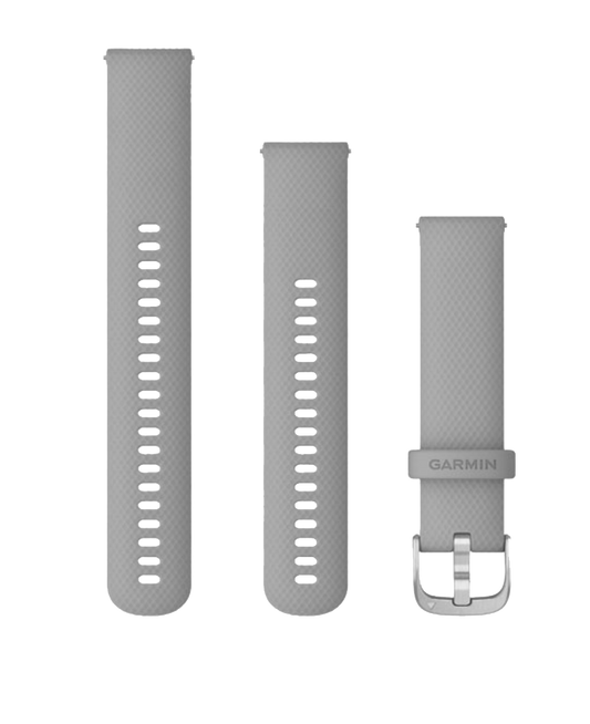 Garmin Quick Release Bands (20 mm) Powder Gray with Silver Hardware (010-12924-00) by Garmin