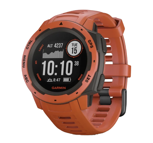 Garmin Instinct, Flame Red, Rugged GPS Smartwatch (Garmin Certified Refurbished) by Garmin