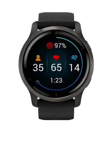 Garmin Venu 2, Slate Bezel with Black Case, GPS Smartwatch (Garmin Garmin Venu 2, Slate Bezel with Black Case, GPS Smartwatch (Garmin