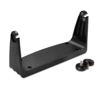 Garmin bail mount with knobs for GPSMAP 7x07; black plastic bracket with mounting screws