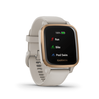 Garmin Venu Sq Music, Light Sand (Garmin Certified Refurbished) by Garmin
