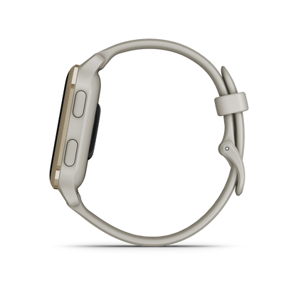 Garmin Venu Sq 2 Music, Cream Gold Aluminum Bezel with French Gray Case and Silicone Band (010-02700-02) by Garmin