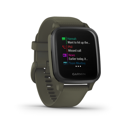 Garmin Venu Sq Music, Moss (Garmin Certified Refurbished) by Garmin