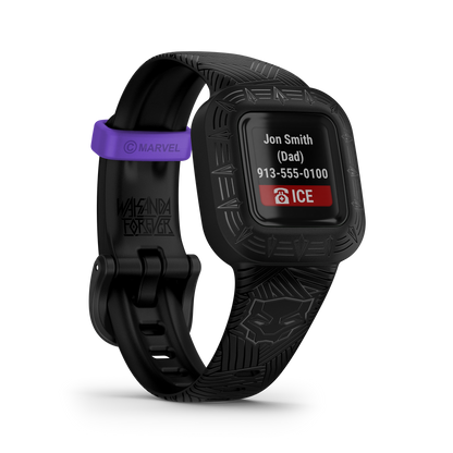 Garmin Vívofit jr. 3, reloj negro cósmico para niños (reacondicionado certificado por Garmin)