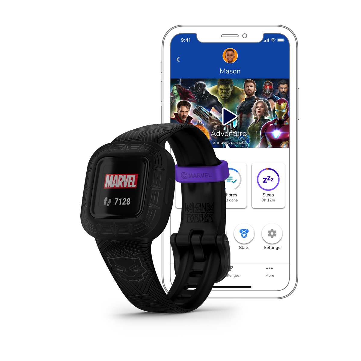 Garmin Vívofit jr. 3, reloj negro cósmico para niños (reacondicionado certificado por Garmin)