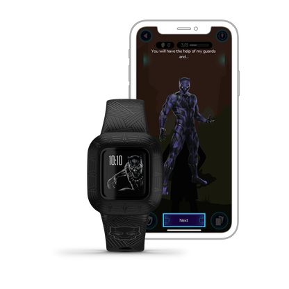 Garmin Vívofit jr. 3, reloj negro cósmico para niños (reacondicionado certificado por Garmin)