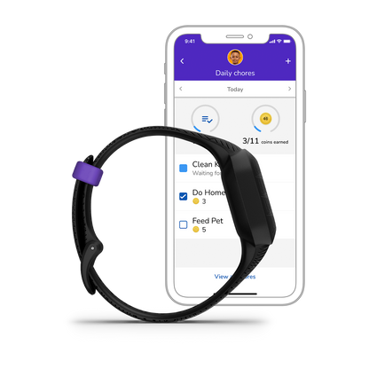 Garmin Vívofit jr. 3, reloj negro cósmico para niños (reacondicionado certificado por Garmin)