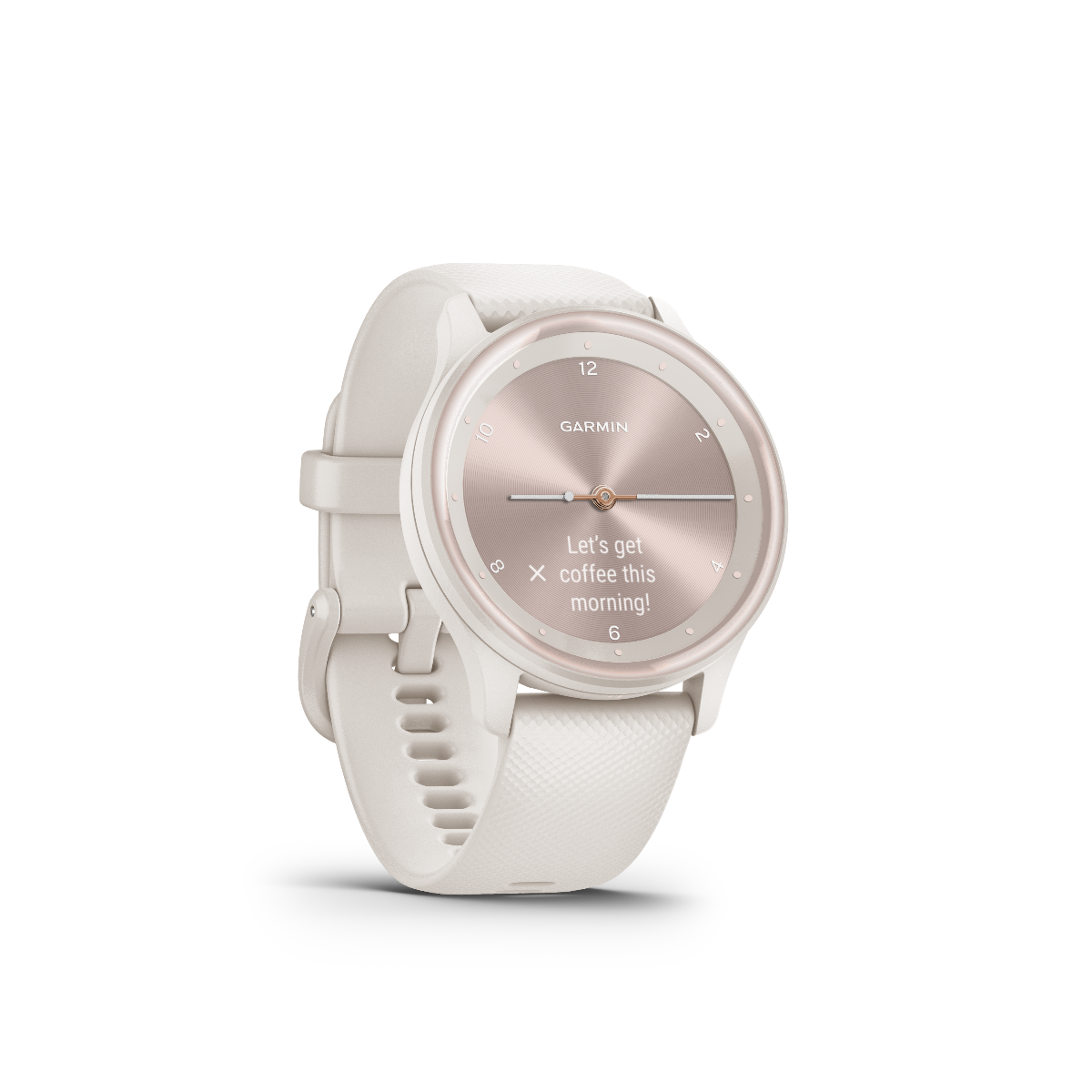 Garmin Vivomove Sport Ivory With Peach/Gold Accents (010-02566-01 Garmin Vivomove Sport Ivory With Peach/Gold Accents (010-02566-01