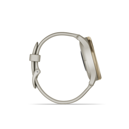 Garmin vivomove Trend, Cream Gold Stainless Steel Bezel with French Gray Case and Silicone Band (010-02665-02) by Garmin