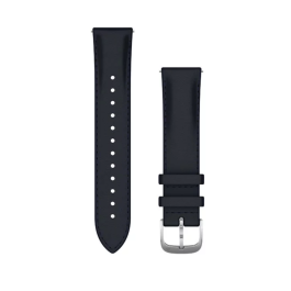 Garmin Quick Release Bands (20 mm) Navy Italian Leather w/ Silver Hardware