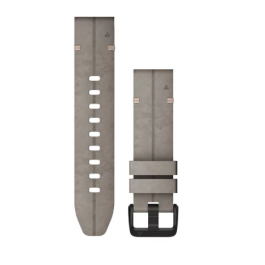 Garmin Quickfit 20 Watch Band Shale Gray Suede Leather 