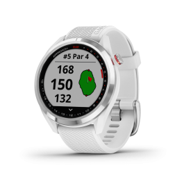 Garmin Approach S42 - Polished Silver with White Band 