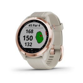 Garmin Approach S42 - Rose Gold with Light Sand Band