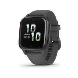 Garmin Venu Sq 2 - Slate Aluminum Bezel with Shadow Gray Case and Silicone Band