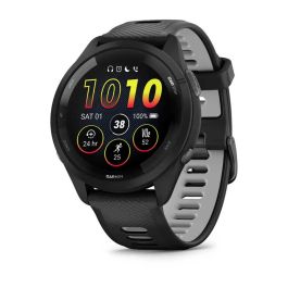 Garmin Forerunner 265 - Black Bezel and Case with Black/Powder Gray Silicone Band