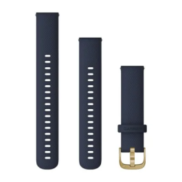 Garmin Quick Release Bands (18 mm) Navy with Light Gold Hardware